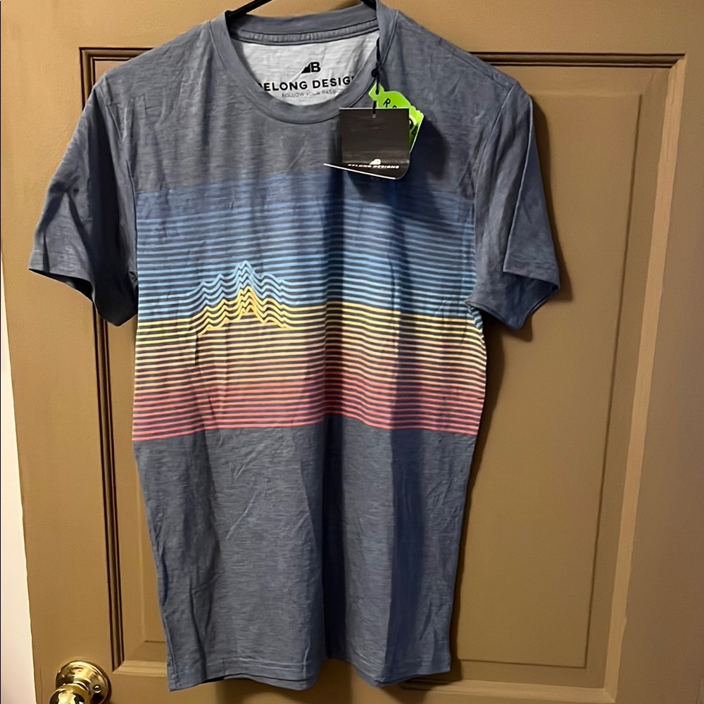 Belong Designs Men's Blue mountain Graphic T-Shirt